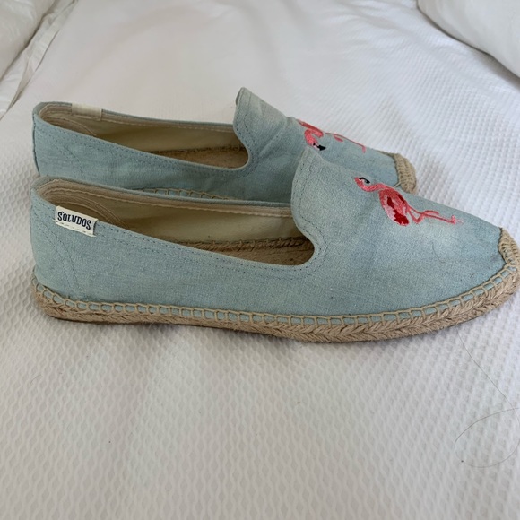 Soludos Espadrille Flamingo Slide Slipper - Picture 2 of 8